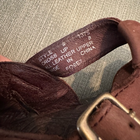 Teva Cross Up Brown Soft Leather Fisherman Sandals Women’s Size 8 Woven Leather - Picture 6 of 6